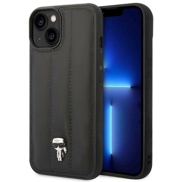 KARL LAGERFELD PUFFY IKONIK PIN ETUI TIL IPHONE 14 PLUS - SORT