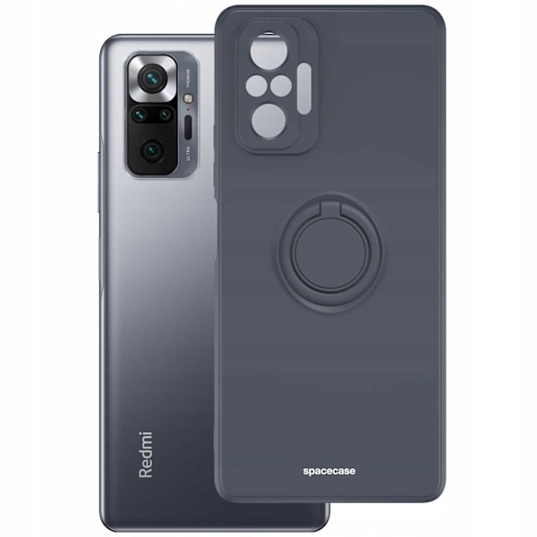 Spacecase Silikonecase Ring För Xiaomi Redmi Note 10 Pro Black