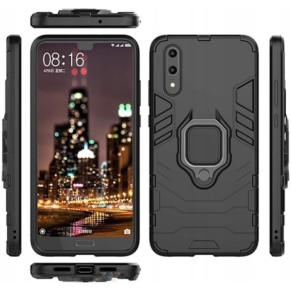 Spacecase Case X-Ring Case För Huawei P20 Svart
