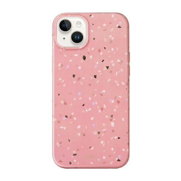 UNIQ Coehl Terrazzo iPhone 14 6.1 deksel rosa/korallrosa