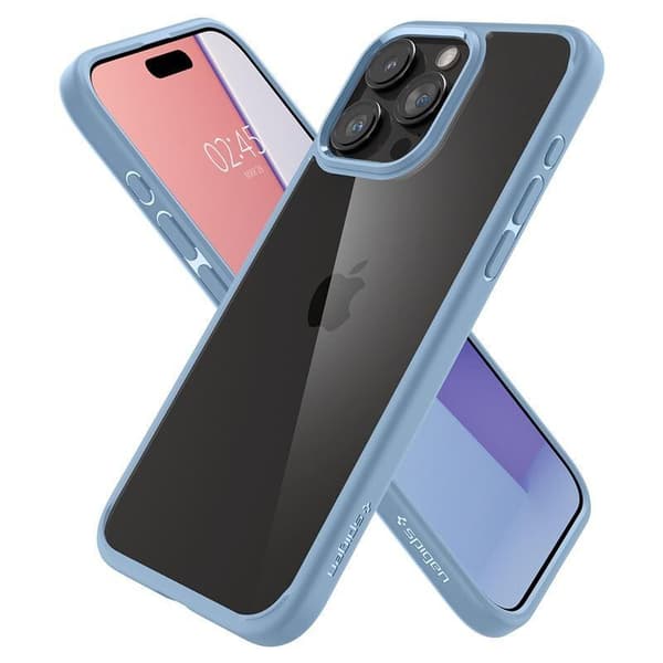 Spigen Crystal Hybrid, sierrablå - iPhone 15 Pro Max