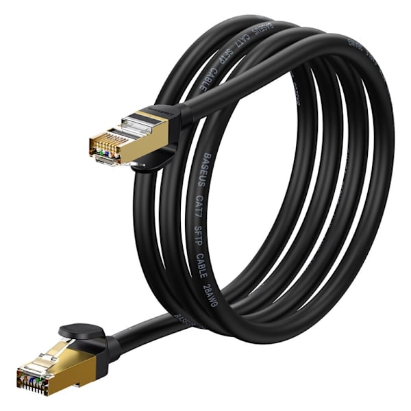 Baseus Speed​​​​​​Sju høyhastighets nettverkskabel RJ45 10 Gbps 1,5 m svart (WKJS010201)