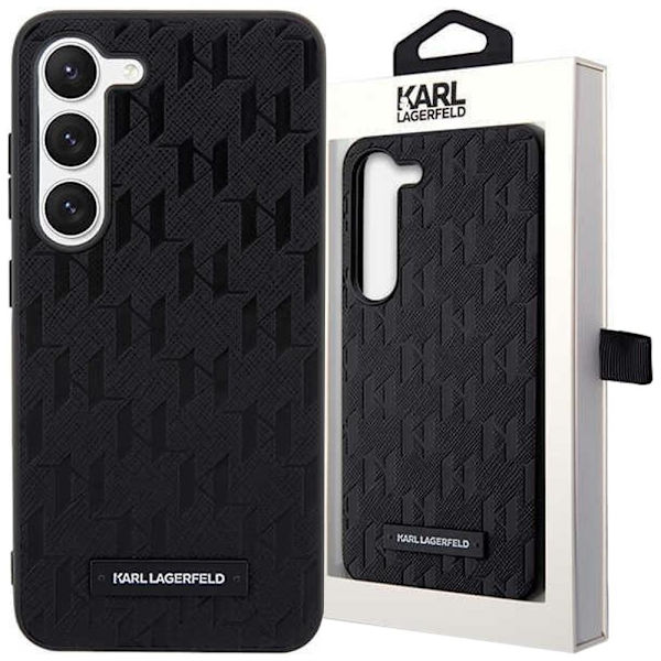 Karl Lagerfeld KLHCS23SSAKLHPK S23 S911 Hard Case - Svart Saffiano Mono Metal Logo