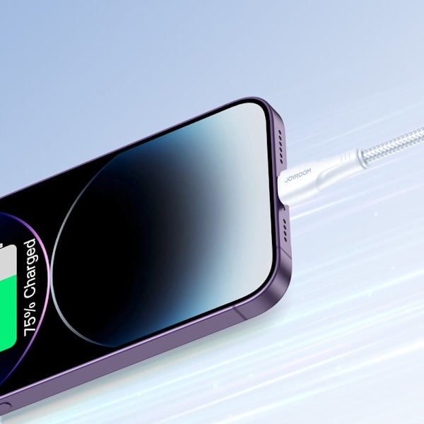 Joyroom USB-kabel - Lightning 2.4A Surpass Series 2 m hvit (S-UL012A11)