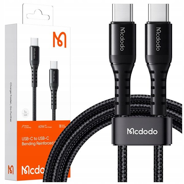 MCDODO USB-C SNABBLADDNINGSKABEL FÖR SAMSUNG APPLE USB TYP C 3A 60W 3M