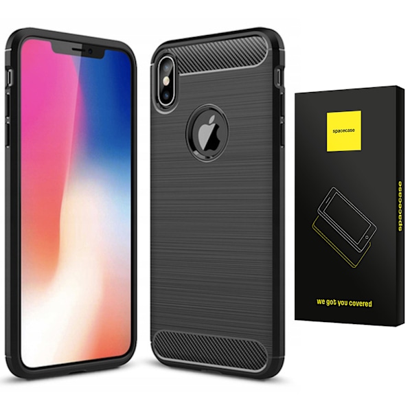 Spacecase Carbon Case För Iphone X Xs Svart Fodral Skydd