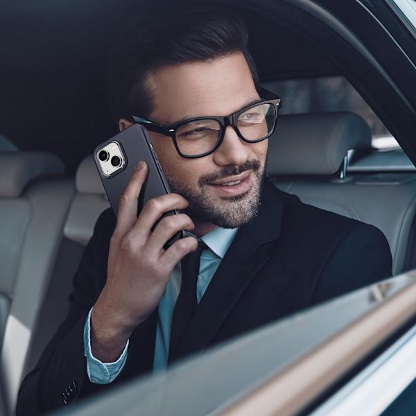 Dux Ducis Naples beskyttelsesdeksel til iPhone 14 Plus magnetisk skinnveske MagSafe blå
