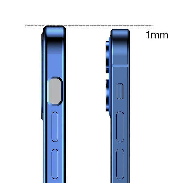 Joyroom New Beauty Series Ultratynn gjennomsiktig veske med metallramme for iPhone 12 Pro Gold (JR-BP743)
