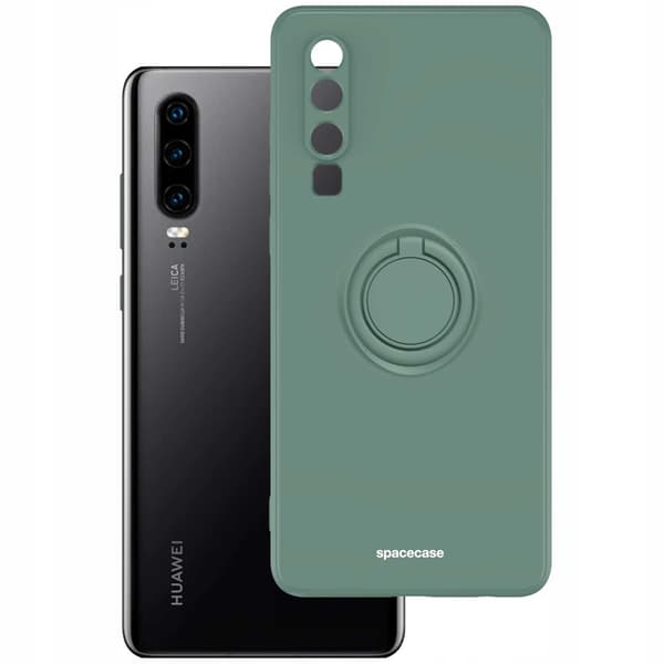 Spacecase Silikonecase Ring För Huawei P30 Green