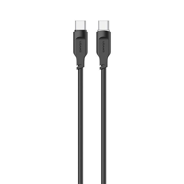 USAMS USB-C till USB-C-kabel 100W 1,2 m portskärm Snabbladdning Lithe-serien svart/svart SJ567USB01(US-SJ567)