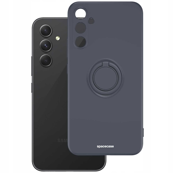 Spacecase Silikon Case Ring För Samsung Galaxy A54 5G Telefon Svart