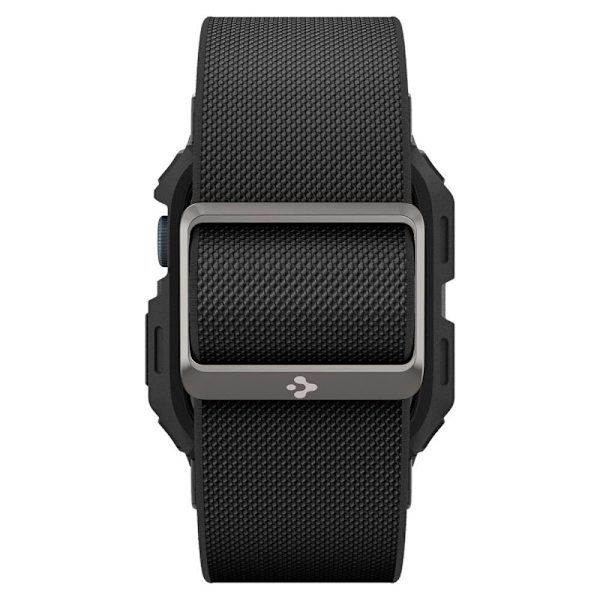 Spigen Lite Fit Pro-deksel med stropp for Apple Watch 4/5/6/7/8/9/SE (44/45 mm) - Matt svart