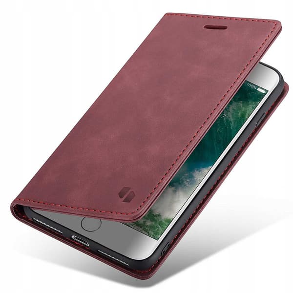 Spacecase Fodral För Iphone 7 8 Plus Sc Plånbok Röd