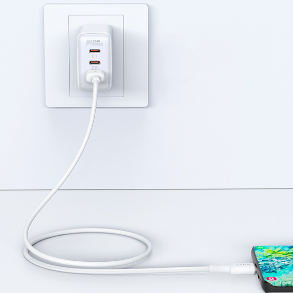 Acefast USB - USB Type C-kabel 1,2 m, 3A hvit (C2-04 hvit)