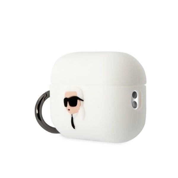 KARL LAGERFELD SILIKONE KARL HEAD 3D ETUI TIL AIRPODS PRO 2 - HVID