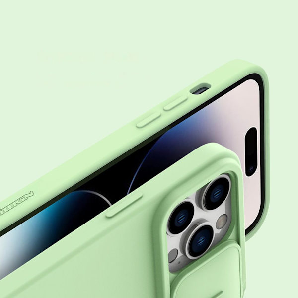 Nillkin CamShield Silikonetui til iPhone 14 Pro Max deksel med kamerabeskyttelse svart
