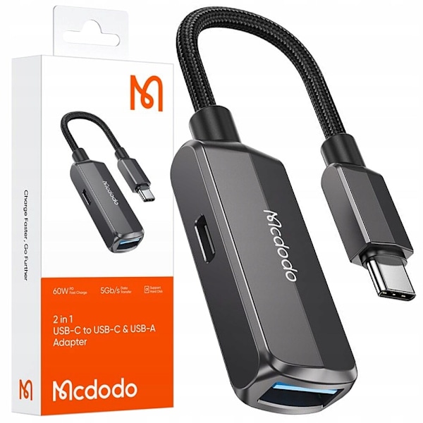 MCDODO USB-C TIL USB OTG ADAPTER USB-A ADAPTER KABELHOLDER