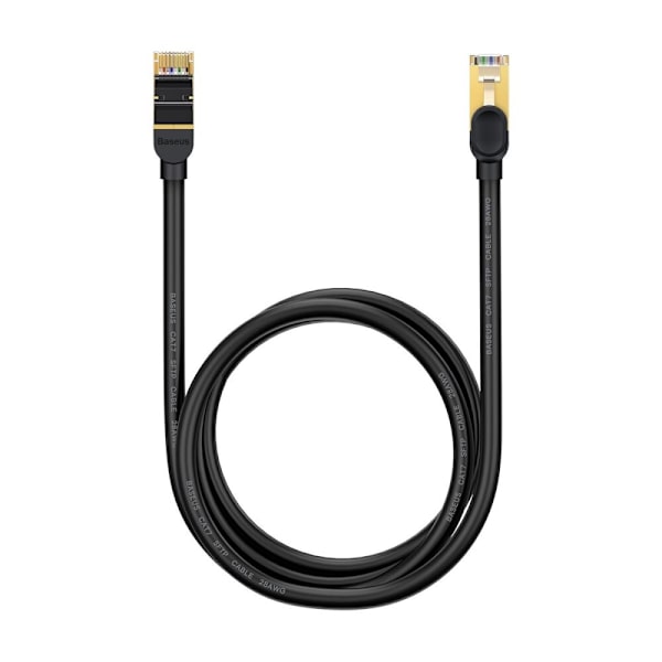 Baseus Speed​​​​​​Sju høyhastighets nettverkskabel RJ45 10 Gbps 1,5 m svart (WKJS010201)