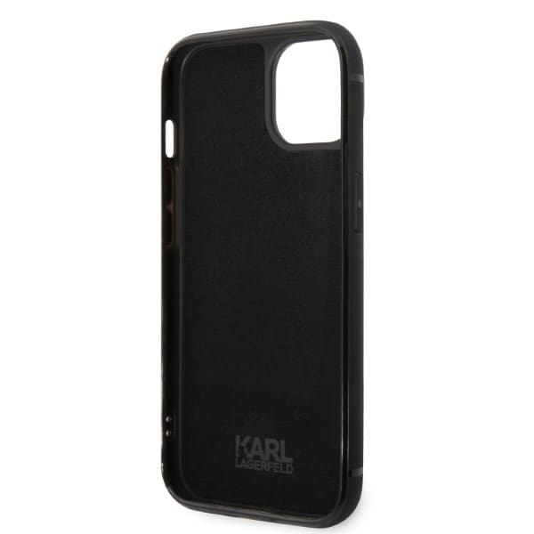 KARL LAGERFELD SIGNATURE LOGO CARDSLOT ETUI TIL IPHONE 14 PLUS - SORT