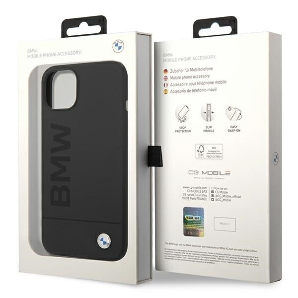 BMW SILIKONE SIGNATURE LOGO MAGSAFE ETUI TIL IPHONE 14 PLUS - SORT