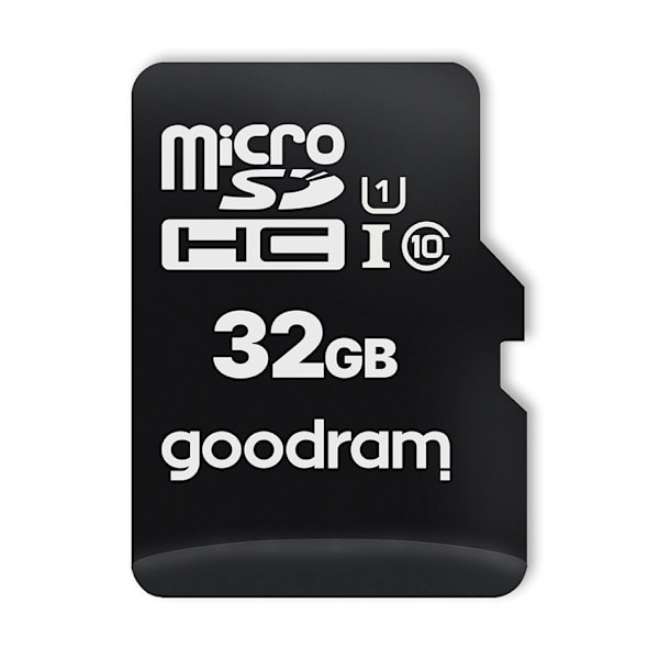 Goodram Microcard 32 GB micro SD HC UHS-I klasse 10 minnekort, SD-adapter (M1AA-0320R12)