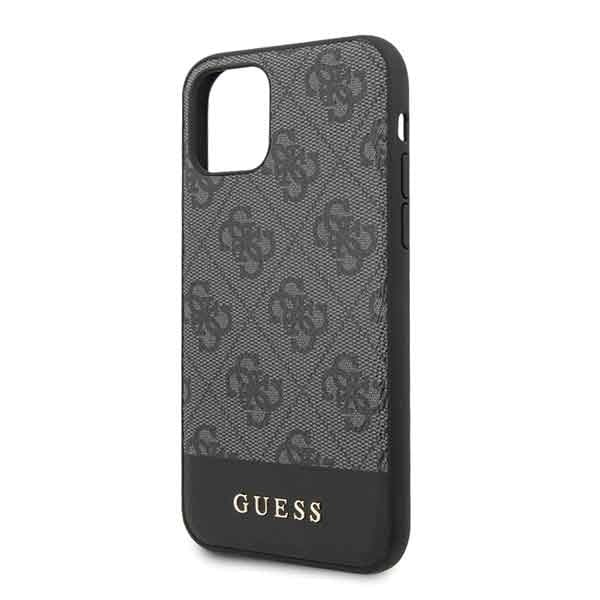 Guess GUHCN61G4GLGR iPhone 11 6.1" / Xr grått/grå hårt fodral 4G Stripe Collection