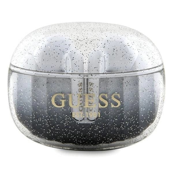 Guess Glitter Gradient TWS Bluetooth-hodetelefoner med Dock - Svart