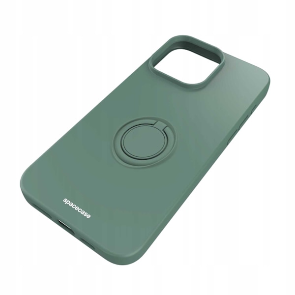 Spacecase Silikonfodral För Iphone 15 Pro Max Ring Mörkgrön