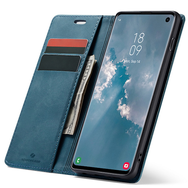 Spacecase Fodral Plånbok Galaxy S10 Blå För Samsung S10