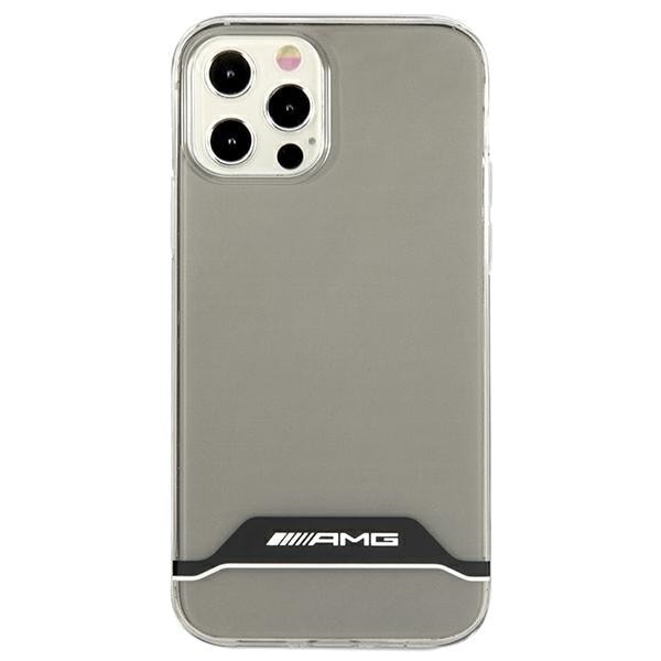 AMG AMHCP12MTCBW iPhone 12/12 Pro genomskinligt/transparent hårdfodral Electroplate Black&White