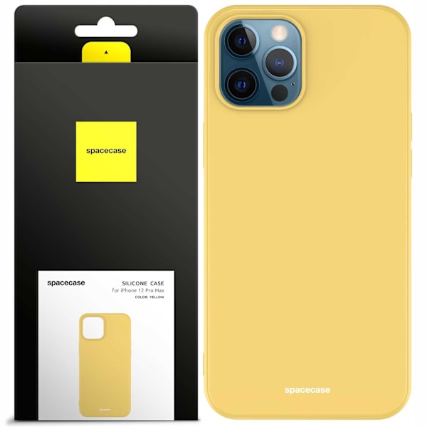 Spacecase Silikonfodral För Iphone 12 Pro Max Yellow Case Cover