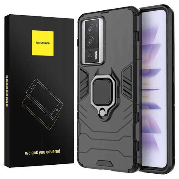 Spacecase Case Cover För Poco F5 Pro X-Ring Svart