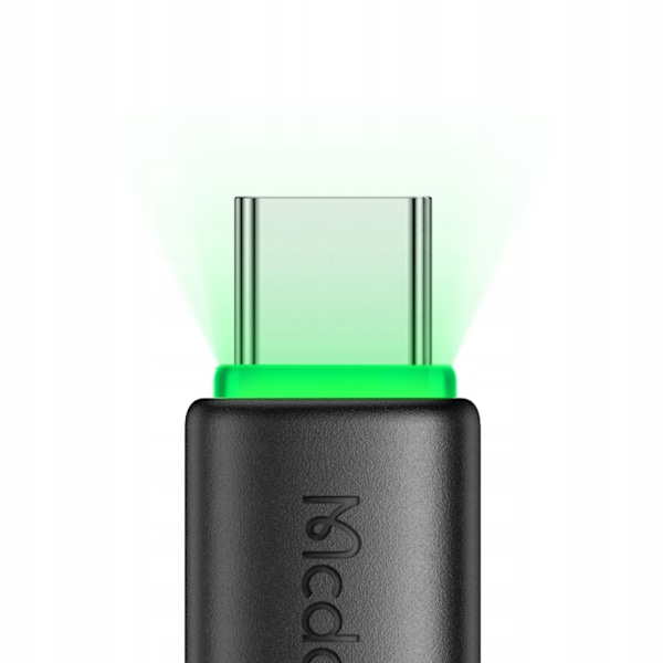 MCDODO USB-C SNABBLADDNINGSKABEL FÖR SAMSUNG APPLE USB TYP C 65W 1M LED SVART