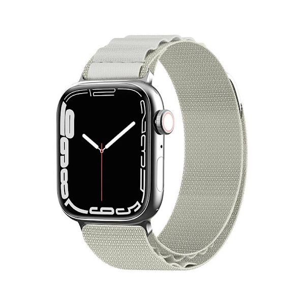 Alpine stropp med stålspenne for Apple Watch 42/44/45/49 mm - sølv