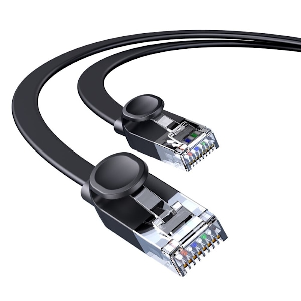 Baseus Speed ​​​​Six platt RJ45 nätverkskabel 1000 Mbps 1,5 m svart (WKJS000001)