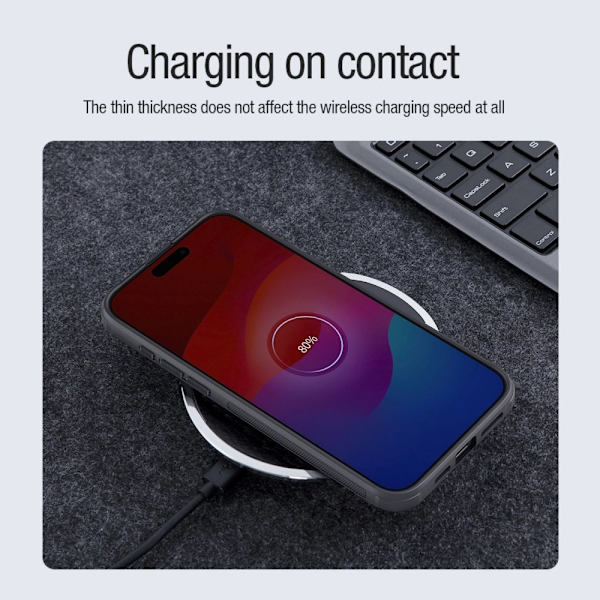 Nillkin Super Frosted Shield Pro magnetisk deksel til iPhone 15 Pro Max - svart