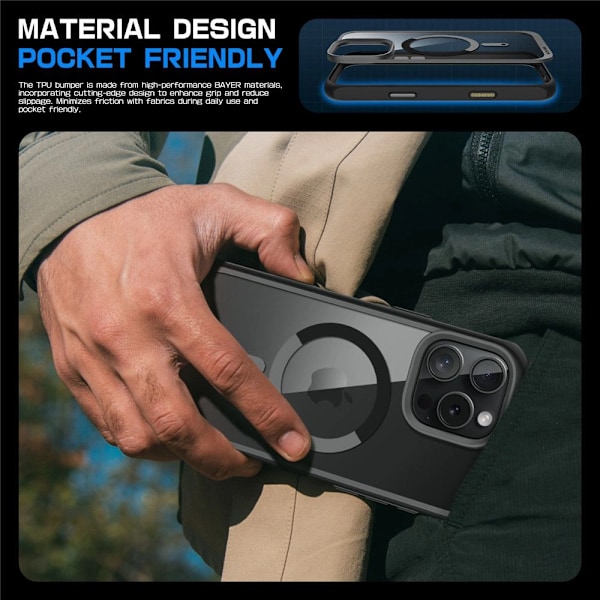 SUPCASE UB MAG ETUI MED MAGSAFE TIL IPHONE 16 PRO - SORT