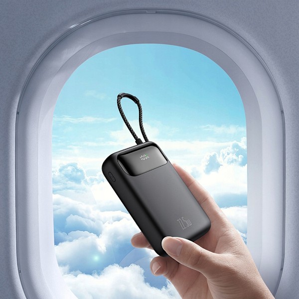 MCDODO POWERBANK 20000MAH MED DISPLAY USB USB-C 22,5W + LIGHTNING-KABEL