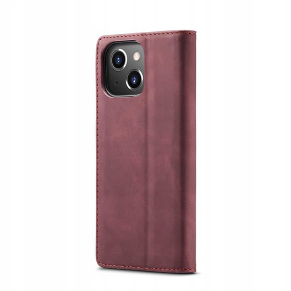Spacecase Fodral Pålånkskydd För Iphone 14 Rött Läder