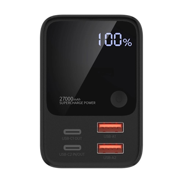 CHOETECH B635BK POWERBANK 2XUSB-A / 2XUSB-C 27000MAH - SORT