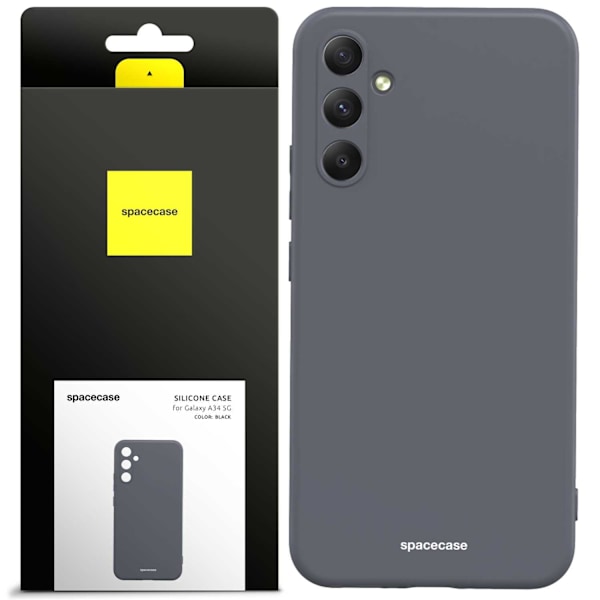 Spacecase Silikonfodral För Samsung Galaxy A34 5G Svart