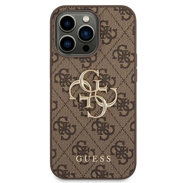 Guess GUHCP14L4GMGBR iPhone 14 Pro 6.1 brun/brunt hardt deksel 4G Big Metal Logo