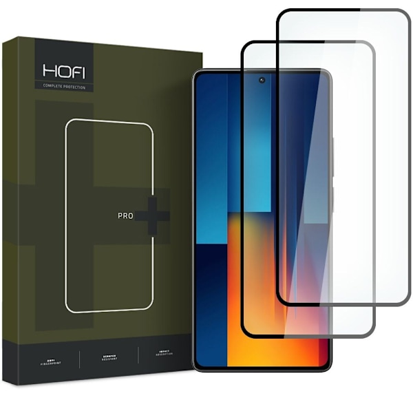 HERDET GLASS HOFI GLASS PRO+ 2-PACK XIAOMI POCO M6 PRO 4G / LTE SVART