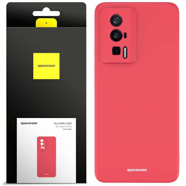 Spacecase Silikonecase För Poco F5 Pro Red