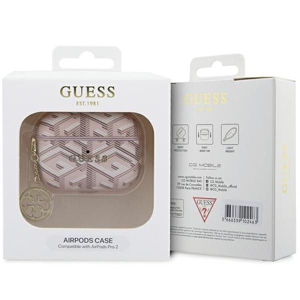 Guess GUAP2PGCE4CP-deksel til AirPods Pro 2-deksel - Rosa GCube Charm