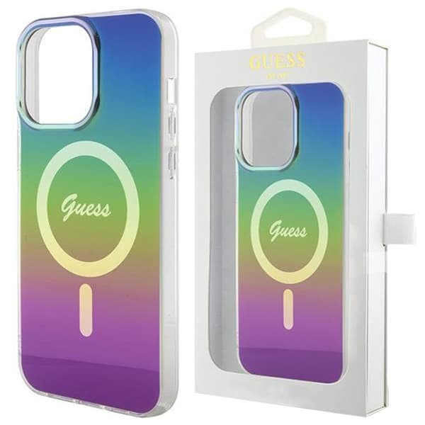 Guess IML Iridescent MagSafe-deksel til iPhone 15 Pro - Svart