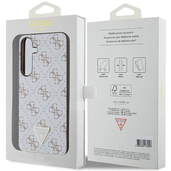 Guess 4G Triangle Deksel til Samsung Galaxy S24+ - Hvit