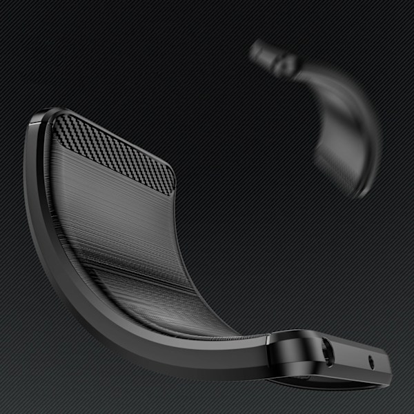 CARBON CASE SILIKONE ETUI TIL IPHONE 16 PRO MAX - SORT