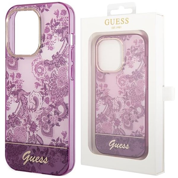 Guess GUHCP14XHGPLHF iPhone 14 Pro Max 6.7 fuchsia/fuschia hardt etui porselenssamling