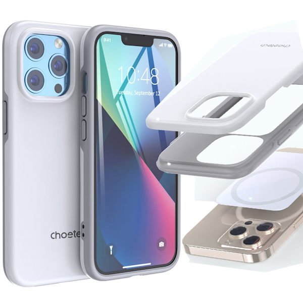 CHOETECH CASE MED MAGSAFE TIL IPHONE 13 PRO WHITE
